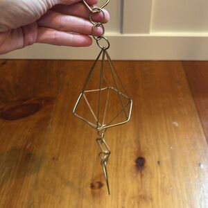 Geometric Gold Wire Hanging Decor
